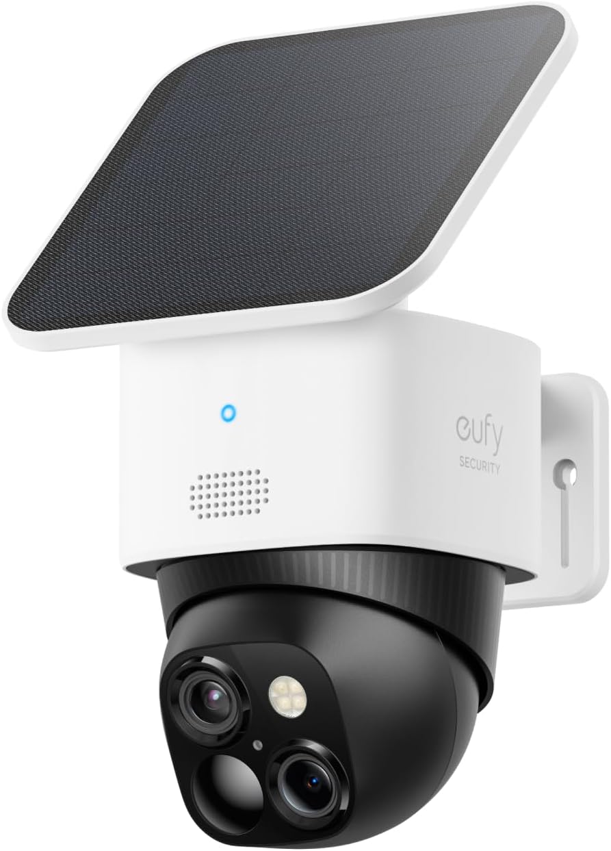 Amazon.com : eufy Security 3K Dual Camera, SoloCam S340, Solar Security Cameras Wireless Outdoor, Ca