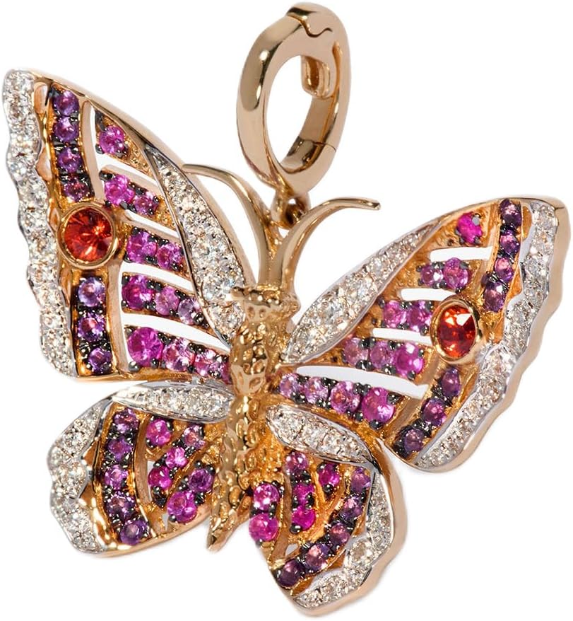 Annoushka, Mythology Butterfly Charm Pendant, 18ct Yellow Gold, Diamonds, Sapphires, Ame